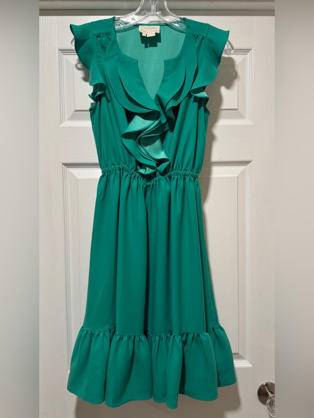 ♠️ KATE SPADE ♠️ | AMAZING EUC Kelly green ruffle dress SIZE 4
